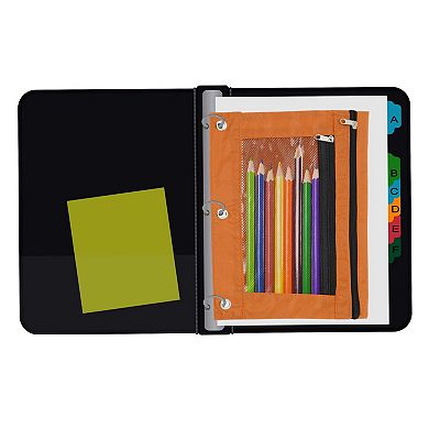 Double Layer Smooth Zipper Transparent Mesh Window Pencil Bag 1 Pc