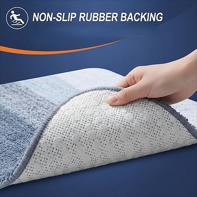 Extra Soft Absorbent Bathroom Rug with Rubber Backing Quick Dry
