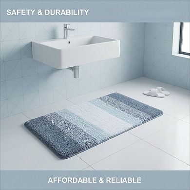 Extra Soft Absorbent Bathroom Rug with Rubber Backing Quick Dry