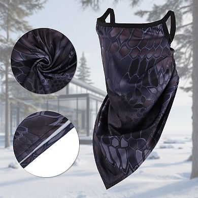 Stylish Snake Pattern Triangle Earloop Neck Gaiter for Outdoor Activities 1 Pc
