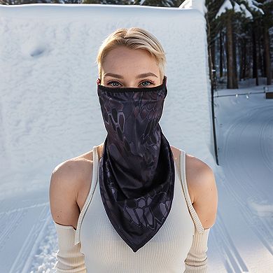 Stylish Snake Pattern Triangle Earloop Neck Gaiter for Outdoor Activities 1 Pc
