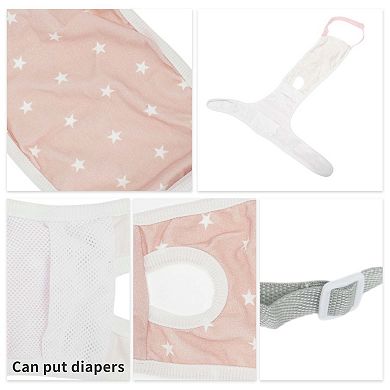 Dog Diapers for Female Dog with Adjustable Suspender 1Pc