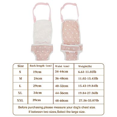 Dog Diapers for Female Dog with Adjustable Suspender 1Pc