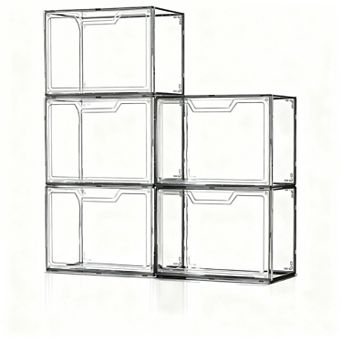 Clear Display Purse Storage Box with Magnetic Door - 5 Pack