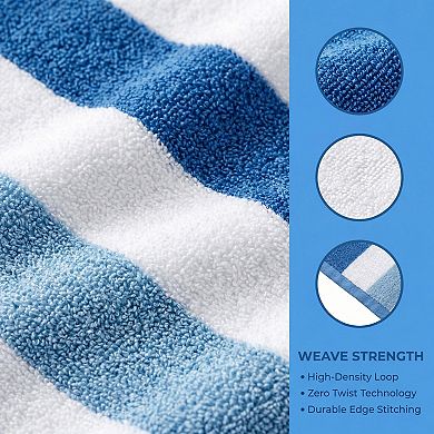 1 Pack Stripe Shower Towels Ultra Soft Luxury Cotton Bath Towel Absorbent for Trips Beach 55" x 28"