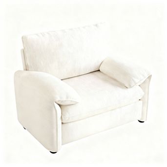 41-inch oversized chenille armchair, single-seater sofa. Comfortable, easy to assemble, sturdy