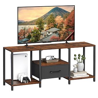 LED TV Stand with Storage, 22 Color Modes, 55" TV, Living Room Bedroom
