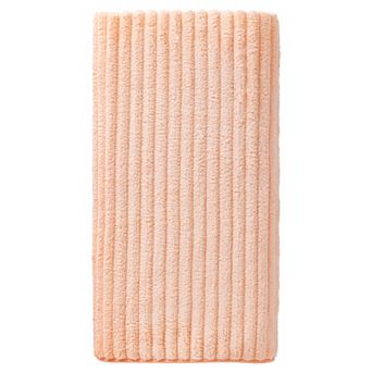 1 Pack Thick Coral Fleece Bath Towel, Soft Plush with Striped, Highly Absorbent Towel 55" x 28"