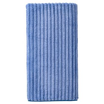 1 Pack Thick Coral Fleece Bath Towel, Soft Plush with Striped, Highly Absorbent Towel 55" x 28"