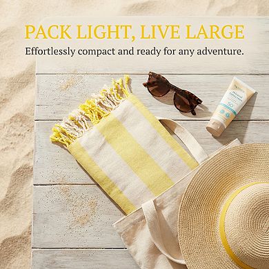 1 Pack Stripe Beach Towel, Lightweight, Absorbent and Quick Dry, Sand Free Towel for Swim 71" x 40"