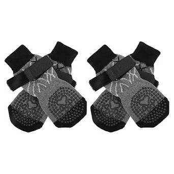 4 pc Pet Socks for Dogs with Adjustable Sticky Tapes Paw Protection