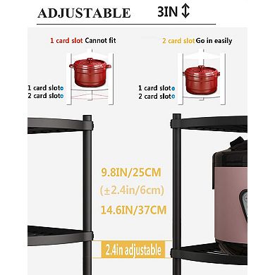 5-Tier Stainless Steel Corner Pot Rack for Kitchen