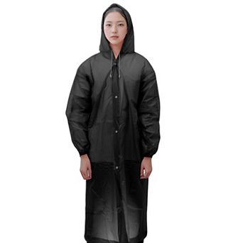 2 pc Reusable Rain Ponchos with Hood and Drawstring