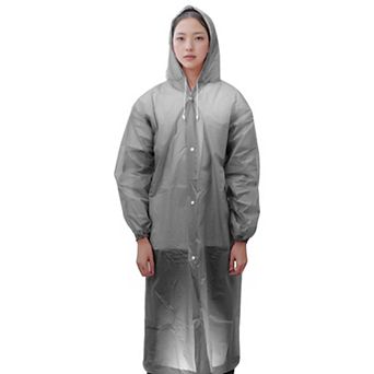 2 pc Reusable Rain Ponchos with Hood and Drawstring