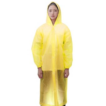 2 pc Reusable Rain Ponchos with Hood and Drawstring