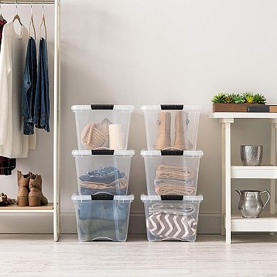 Durable Plastic Storage Bins with Stackable Design and Secure Lid