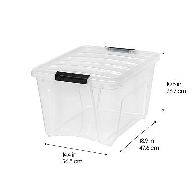 Durable Plastic Storage Bins with Stackable Design and Secure Lid