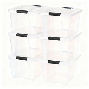 Durable Plastic Storage Bins with Stackable Design and Secure Lid