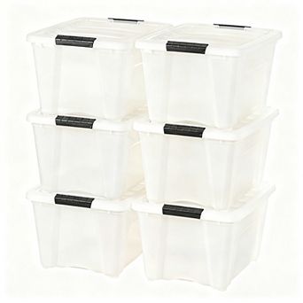 Durable Plastic Storage Bins with Stackable Design and Secure Lid
