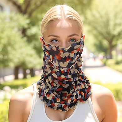 Texture Pattern Earloop Neck Gaiter for Outdoor Sports Activities 1 Pc