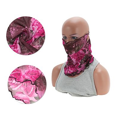 Rose Earloop Neck Gaiter for Outdoor Sports Activities 1 Pc