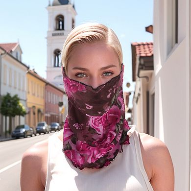Rose Earloop Neck Gaiter for Outdoor Sports Activities 1 Pc