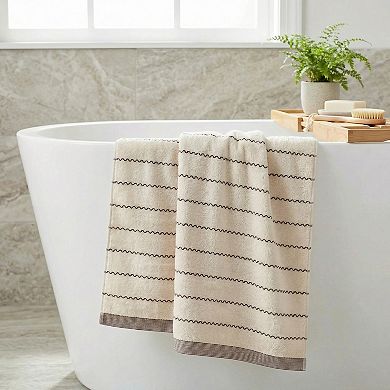 1 Pack Cotton Stripe Bath Towel Ultra Soft Highly Absorbent for Bathroom Hotel Spa 55" x 28"