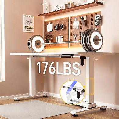 55" Electric Standing Desk, Height Adjustable, Easy Assembly, Cable Management, Memory Presets