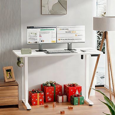 55" Electric Standing Desk, Height Adjustable, Easy Assembly, Cable Management, Memory Presets