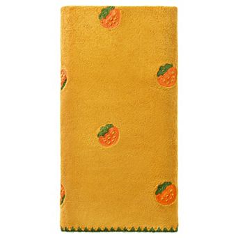 Thick Soft Coral Fleece Bath Towel with Fruit Embroidery for Bathroom Gym Spa Pool Sports 55" x 28"