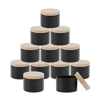 12 pc 4oz Candle Tin with Lids for Candle Making 2.05"x2.56"