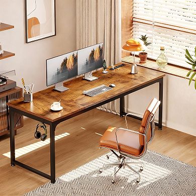 71" Computer Desk with USB Ports - Large Workspace for Home Office