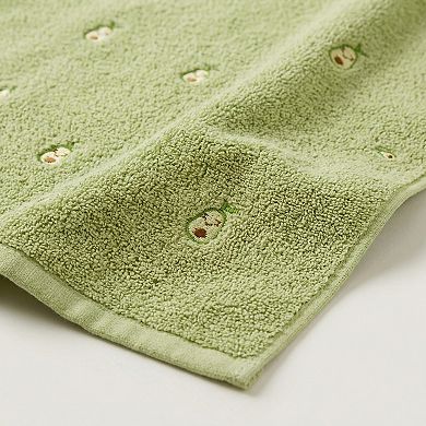 Cute Embroidery Cotton Bath Towels, 1 Pack Soft and Absorbent Oversized Towel for Home Hotel 55"x28"