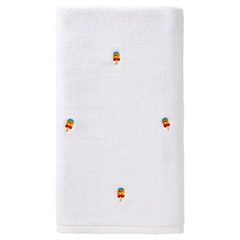 Cute Embroidery Cotton Bath Towels, 1 Pack Soft and Absorbent Oversized Towel for Home Hotel 55"x28"