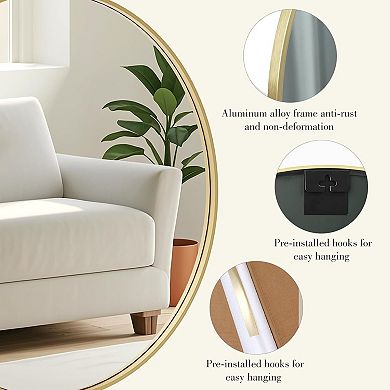 30" Shatterproof HD Mirror with Brushed Frame