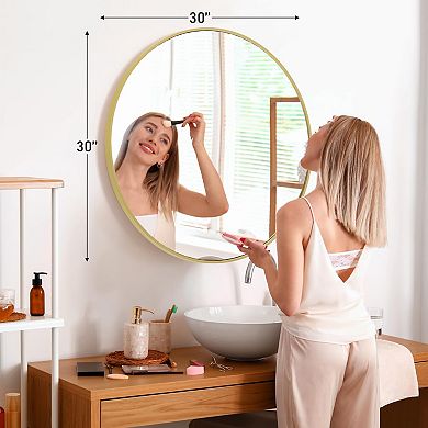 30" Shatterproof HD Mirror with Brushed Frame