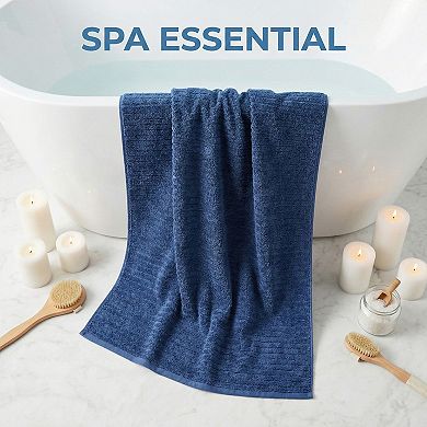 Oversized Cotton Bath Towel Ultra Soft Highly Absorbent Solid Striped for Home Travel Gym 55" x 28"