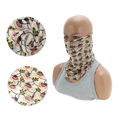 Flower Pattern Earloop Neck Gaiter for Outdoor Sports Activities 1 Pc