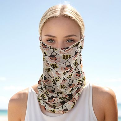 Flower Pattern Earloop Neck Gaiter for Outdoor Sports Activities 1 Pc