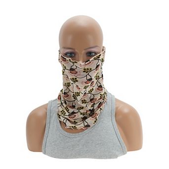 Flower Pattern Earloop Neck Gaiter for Outdoor Sports Activities 1 pc