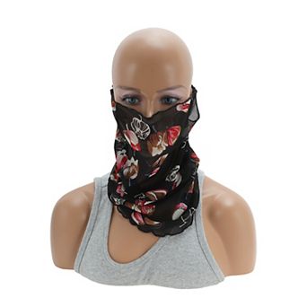 Flower Pattern Earloop Neck Gaiter for Outdoor Sports Activities 1 pc