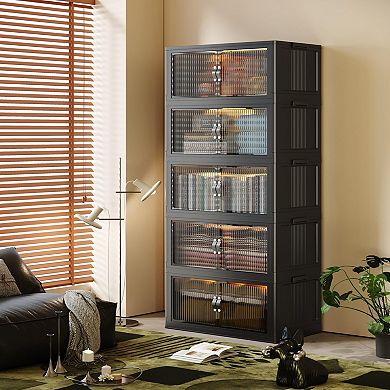 Multi-Purpose Collapsible Storage Cabinet for Small Spaces