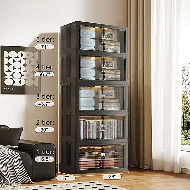Multi-Purpose Collapsible Storage Cabinet for Small Spaces