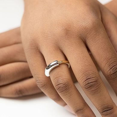 Belinda Jewelz 18k Gold Over Silver Two-Tone Dome Ring