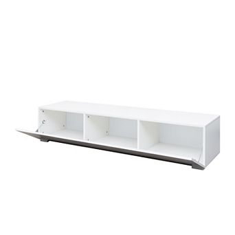 Trikiousd Wall Mounted Floating TV Stand with Storage Cabinets for Living Room & Bedroom