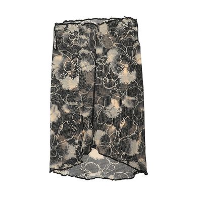 Flower Print Earloop Neck Gaiter for Outdoor Sports Activities 1 Pc