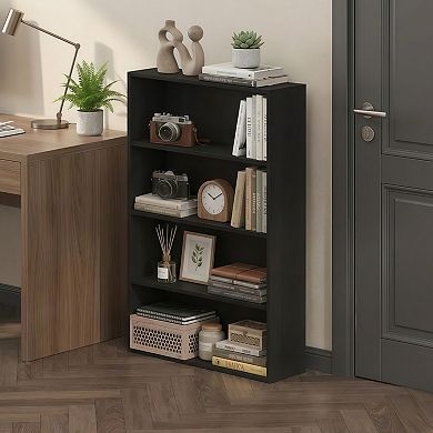 Four Tier Open Shelf Bookcase Storage Organizer