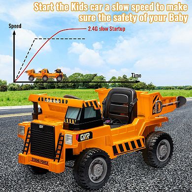 Ride on Dump Truck for Kids, 12V Ride on Car