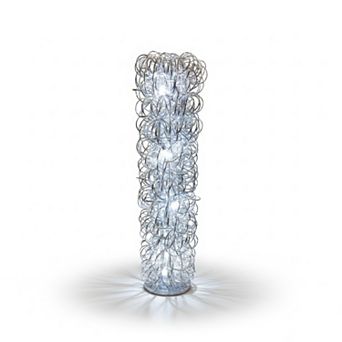 53"H Artsy LED Aluminum Wire Wrapped Decorative Column Lamp