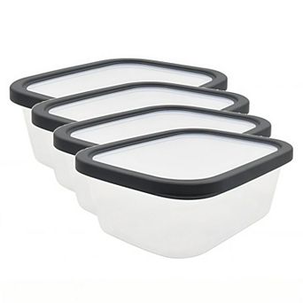 8 pc Plastic Food Storage Container Set with Lids